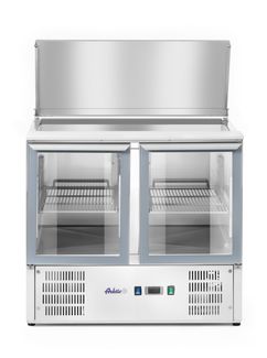 Stół chłodniczy 2-drzwiowy przeszklony z pokrywą uchylną, Arktic, 146L, 230V/145W, 700x900x(H)860mm 2