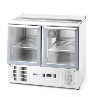 Stół chłodniczy 2-drzwiowy przeszklony z pokrywą uchylną, Arktic, 146L, 230V/145W, 700x900x(H)860mm 3