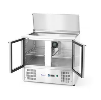 Stół chłodniczy 2-drzwiowy przeszklony z pokrywą uchylną, Arktic, 146L, 230V/145W, 700x900x(H)860mm 4