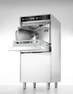 Zmywarka do garów i tac 50x60 – sterowana elektronicznie, z dozownikiem detergentu i pompą spustową, HENDI, napięcie: 230 V, moc: 5 kW, 230V/5000W, 595x730x(H)1340mm