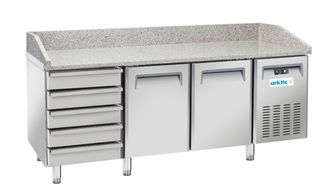 Pizza cooling counter, Arktic, 362L, Stříbrná, 220-240V/210W, 2025x800x(H)1040mm