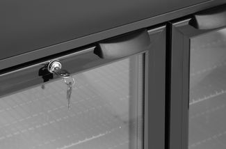 Back bar refrigerator double-door, Arktic, 158L, Black, 230V/160W, 530x900x(H)870mm 4