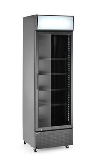 Lodówka barowa z podświetlanym panelem, 1-drzwiowa, Arktic, 254L, czarny, 230V/250W, 578x605x(H)1980mm