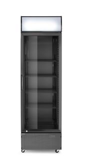 Eintüriger Kühlschrank mit hinterer Bar und hinterleuchteter Blende, , Arktic, 254L, Schwarz, 220-240V/250W, 578x605x(H)1980mm