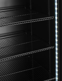 Barová chladnička s podsvieteným panelom, dvojdverová, Arktic, 512L, Čierna, 230V/510W, 585x1120x(H)1900mm 3