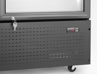 Barová chladnička s podsvieteným panelom, dvojdverová, Arktic, 512L, Čierna, 230V/510W, 585x1120x(H)1900mm 4