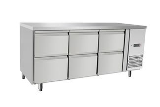 Stół chłodniczy z 6 szufladami, Arktic, 420L, 230V/400W, 1795x700x(H)879mm