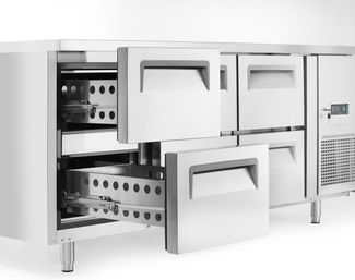 Refrigerated counter, 6 drawers, Arktic, Without backsplash, 204L, 230V/400W, 1795x700x(H)755mm 4