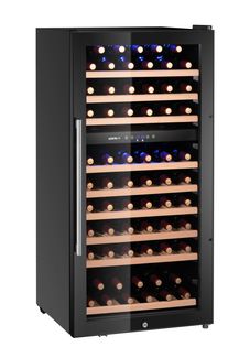 Wine cooler, 2-zone, 91 bottles, Arktic, 230L, Black, 569x595x(H)1215mm 1