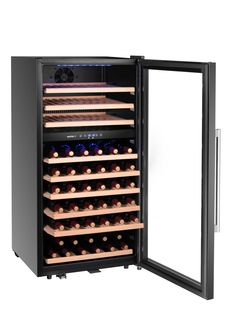 Wine cooler, 2-zone, 91 bottles, Arktic, 230L, Black, 569x595x(H)1215mm 1