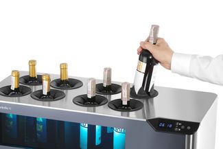 Countertop wine cooler, 2-zone Cellar, Arktic, Black, 220-240V/60W, 800x350x(H)293mm 1