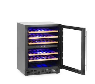 Wine cooler, 2-zone, 46 bottles, Arktic, 133L, 220-240V/90W, 595x646x(H)830mm 1