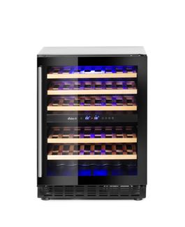 Wine cooler, 2-zone, 46 bottles, Arktic, 133L, 220-240V/90W, 595x646x(H)830mm 1