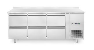 Lada chłodnicza, 6 szuflad, Arktic, Z tylnym rantem, 135L, srebrny, 230V/400W, 1795x700x(H)840mm 1