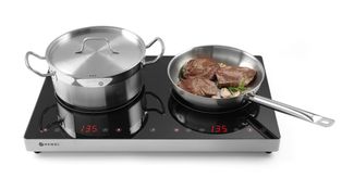Double induction cooker, HENDI, Kitchen Line, 230V/3500W, 608x370x(H)61mm 1