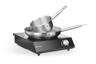 Set: Induction cooker 3500W + saucepan + frying pan, HENDI, Black, 220-240V/3500W, 320x395x(H)95mm 1