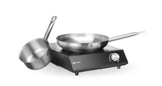Set: Induction cooker 3500W + saucepan + frying pan, HENDI, Black, 220-240V/3500W, 320x395x(H)95mm 1