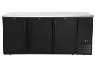 Chłodnicza lada barowa, pełne drzwi, Arktic, 6 półek, 493L, czarny, 230V/185W, 1826x631x(H)865mm 1