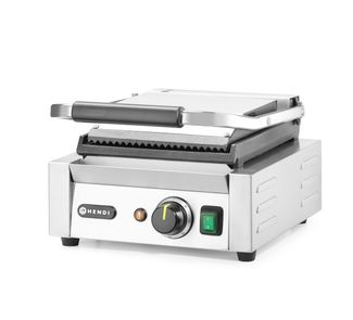 Contact grill – single version, HENDI, ribbed top and smooth bottom, 230V/1800W, 310x375x(H)216mm 1