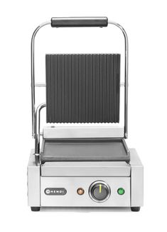 Contact grill – single version, HENDI, ribbed top and smooth bottom, 230V/1800W, 310x375x(H)216mm