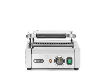 Contact grill – single version, HENDI, ribbed top and smooth bottom, 230V/1800W, 310x375x(H)216mm 1
