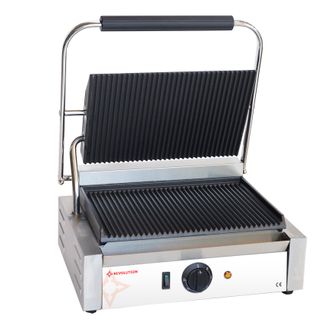 Single Contact Grill – ribbed grilling surface, Revolution, 230V/2200W, 410x305x(H)210mm 1