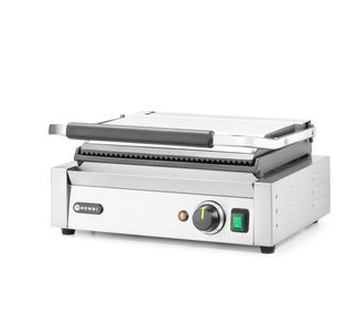 Contact grill Panini, HENDI, ribbed top and smooth bottom, 230V/2200W, 430x375x(H)216mm 1