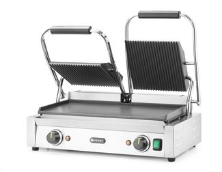 Contact grill - double version, HENDI, ribbed top and smooth bottom, 230V/3600W, 570x375x(H)216mm 1