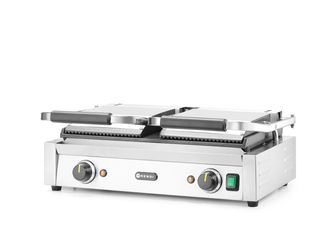 Contact grill - double version, HENDI, ribbed top and smooth bottom, 230V/3600W, 570x375x(H)216mm 1