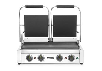 Grill kontaktowy podwójny z timerem, HENDI, srebrny, 220-240V/3600W, 570x375x(H)216mm, Prostokątny 3