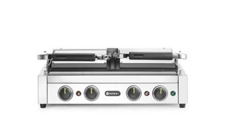 Grill kontaktowy podwójny z timerem, HENDI, srebrny, 220-240V/3600W, 570x375x(H)216mm, Prostokątny 1