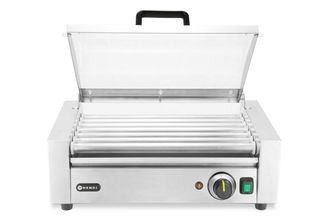 Rollengrill, 1-Zone mit Energiesparabdeckung, HENDI, 7 Rollen, 230V/620W, 566x375x(H)259mm