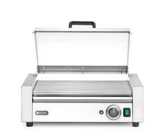 Gril na válečky, 1 zónový s energeticky úsporným krytem, HENDI, 230V/790W, 566x450x(H)259mm