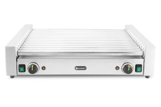 Gril na klobásy XL - 2 zónový, HENDI, Stříbrná, 220-240V/2000W, 732x590x(H)168mm