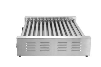 Podgrzewacz rolkowy do parówek XL - dwustrefowy, HENDI, 14 rolek, srebrny, 220-240V/2000W, 732x590x(H)168mm, Prostokątny 1