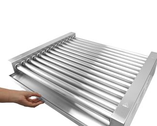 Podgrzewacz rolkowy do parówek XL - dwustrefowy, HENDI, 14 rolek, srebrny, 220-240V/2000W, 732x590x(H)168mm, Prostokątny 1