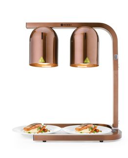 Lampa do podgrzewania potraw, podwójna, HENDI, miedziany, 230V/500W, 453x360x(H)790mm 4
