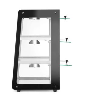 Heated countertop display, HENDI, Black, 220-240V/500W, 472x447x(H)775mm 2