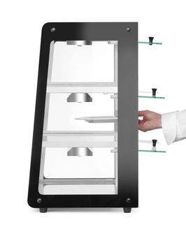 Heated countertop display, HENDI, Black, 220-240V/500W, 472x447x(H)775mm 2