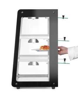 Heated countertop display, HENDI, Black, 220-240V/500W, 472x447x(H)775mm 2