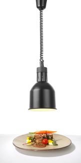Lampa do podgrzewania potraw wisząca, cylindryczna, HENDI, czarny, 230V/250W, ⌀175x(H)250mm