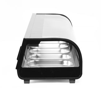 Sushi display, Arktic, Containers included: 5x GN 1/2 (H)40 mm., Black, 220-240V/190W, 1800x420x(H)265mm 1
