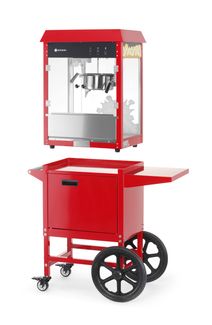 Máquina para palomitas de maíz con carro, HENDI, Rojo, 220-240V/1155W, 940x510x(H)1553mm 1
