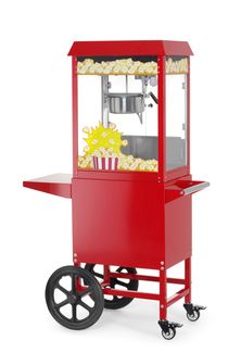 Popcorn-Maschine mit Fahrgestell, HENDI, Rot, 230V/1155W, 940x510x(H)1553mm