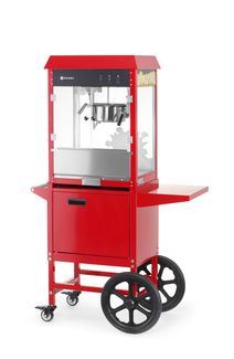 Máquina para palomitas de maíz con carro, HENDI, Rojo, 220-240V/1155W, 940x510x(H)1553mm 1