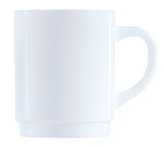 Kubek Restaurant, Arcoroc, 250 ml, 0,25L, biały, 6 szt., ⌀72x(H)89mm