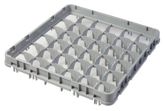 Nadstawka do koszy full drop 500x500 mm szara, model E1, Cambro, liczba przegródek: 36 (6x6), wymiar przegródki: 73x73 mm, jasnoszary, 499x499x(H)51mm 1