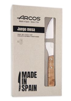 Steika nazis – 6 gab. komplekts, FOREST sērija, Arcos, FOREST, Gaišas koksnes , 6 gab., (L)220mm