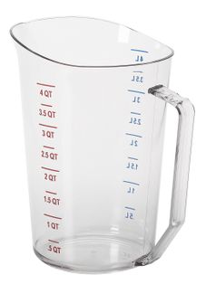 Matavimo indas su rankena Camwear, Cambro, 4L, Permatomas, 232x178x(H)267mm