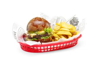 Cestini da servizio stile fast food., HENDI, Rosso, 6 pezzi, 272x175x(H)38mm